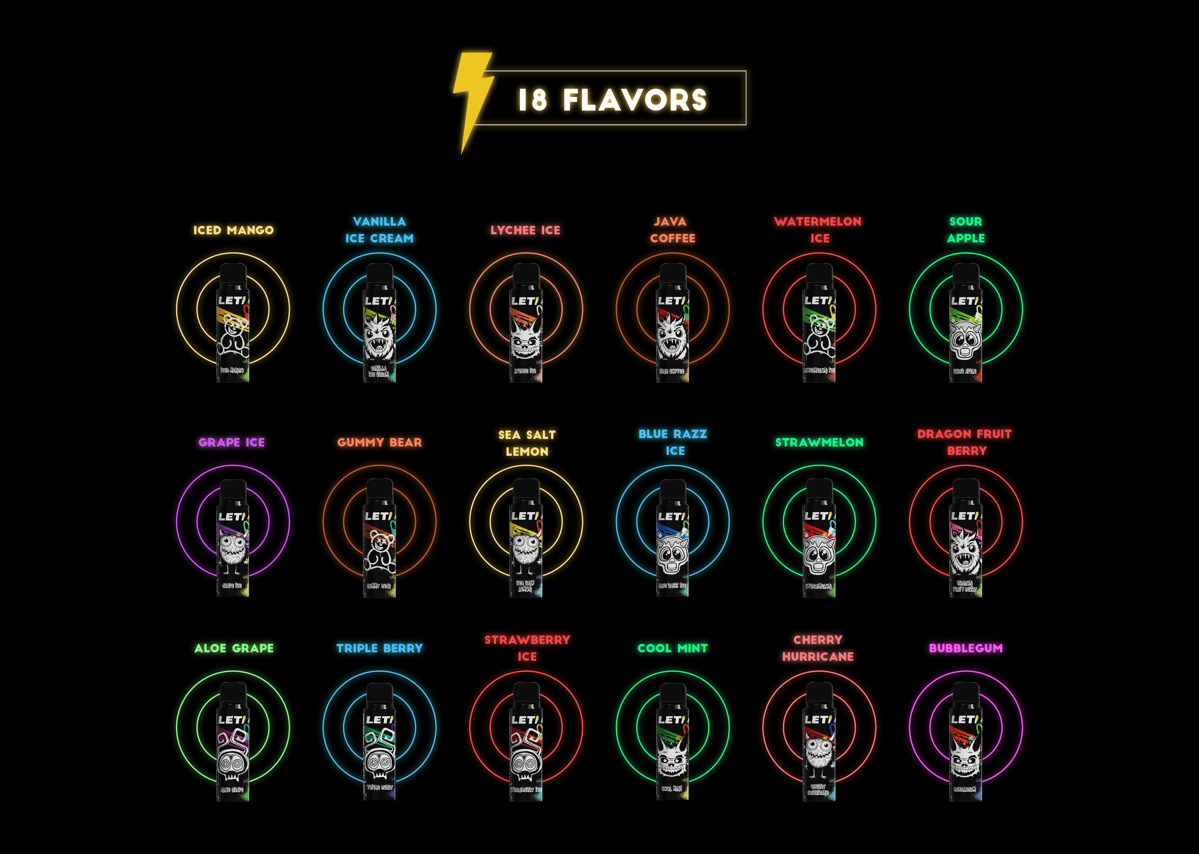 maskking leti 18 flavors